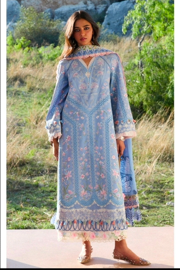 Suffuse ELANI - Blue Embroidered Luxury Lawn Unstitched Suit 2026