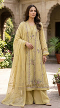 Maria.B Mluxe 3PC Stitched Suit – Intricate Laser Cut Embroidered Lawn | Mavi's Pret | 101% Original