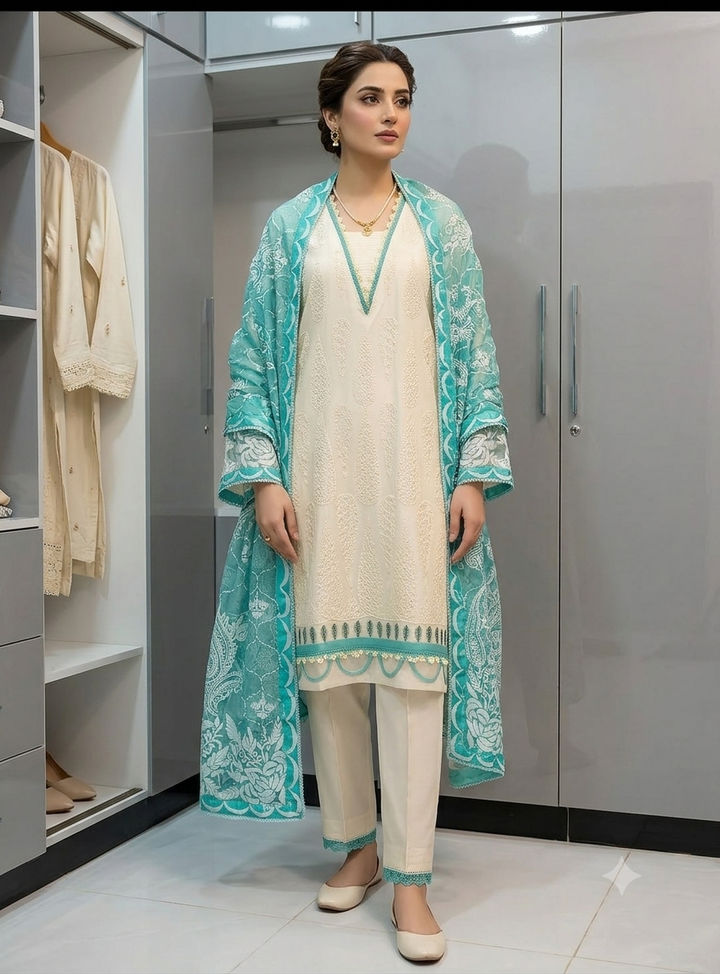 Mavi's Pret – Zara Shahjahan Luxury Embroidered 3PC | 101% Original