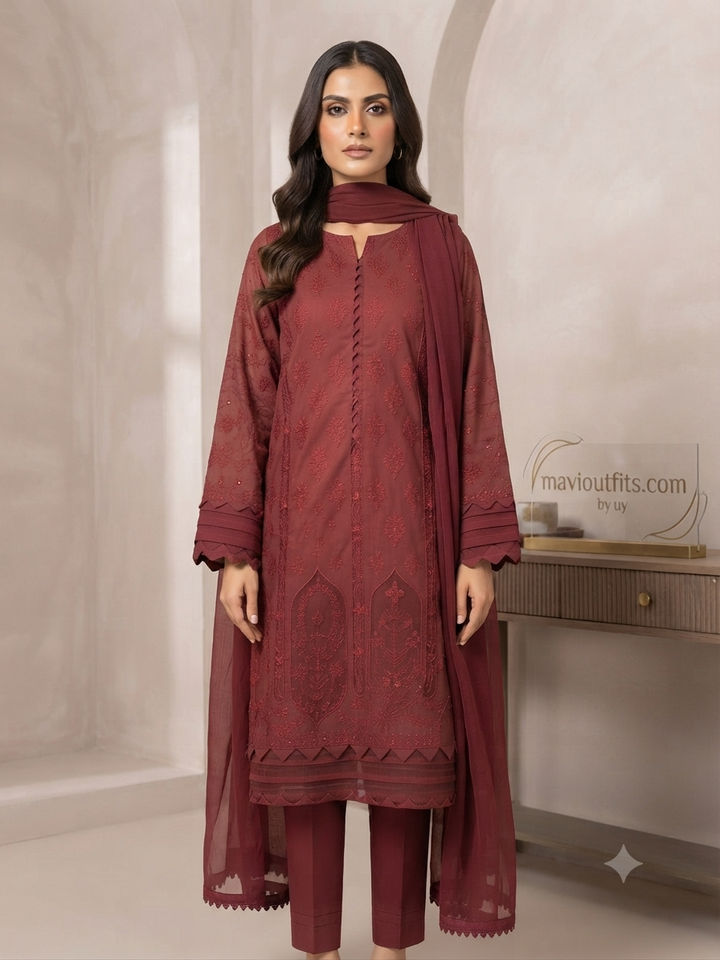 Mavi's Pret Mariab MLuxe Kurta – Large | 101% Original Fabric | Beautiful Finishing
