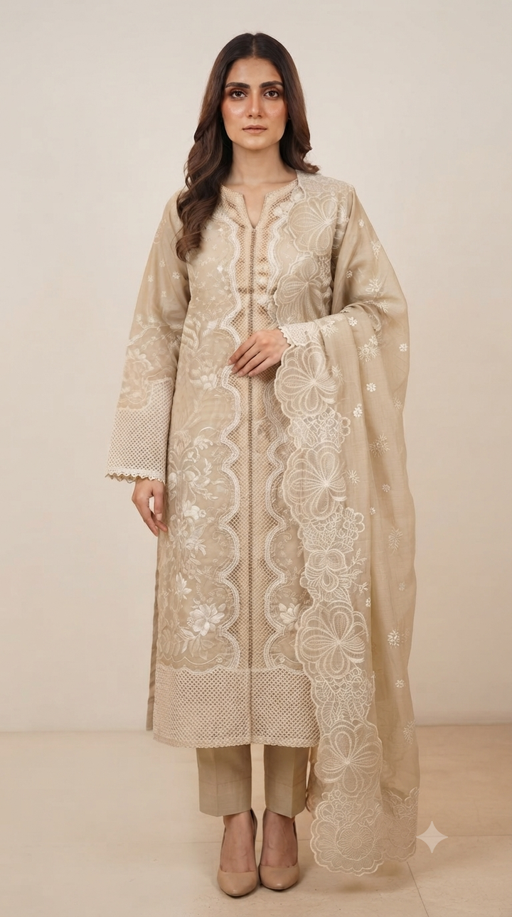 Mavi Pret BinIlyas 232-B Luxury Embroidered Lawn 3PC | Stitched Ready to Wear