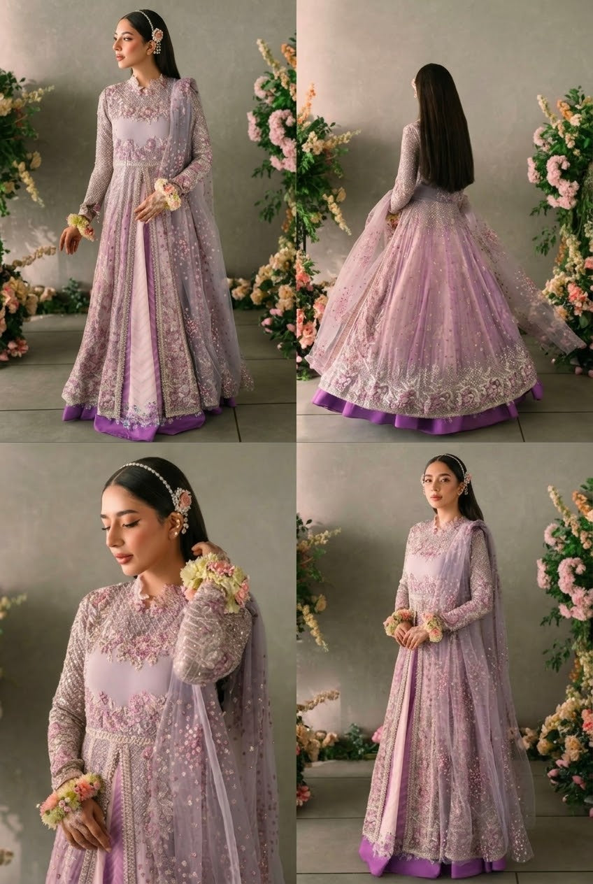 Mushq Mastani Evening Embroidered Chiffon Unstitched 4Pc Suit MCH-01 – Alyana | 101% Original