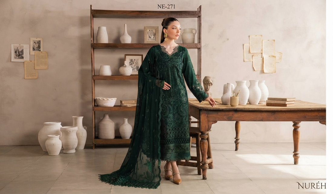 Nurèh Exclusive Karandi NE-271 – Emerald Green | 101% Original