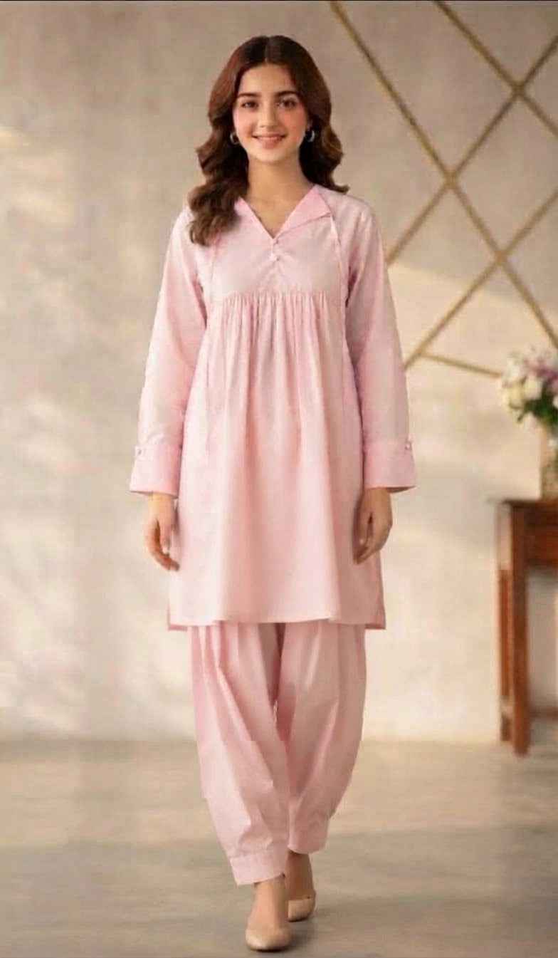 Mavi’s Cord Pink – Cotton 2PC Ready to Wear