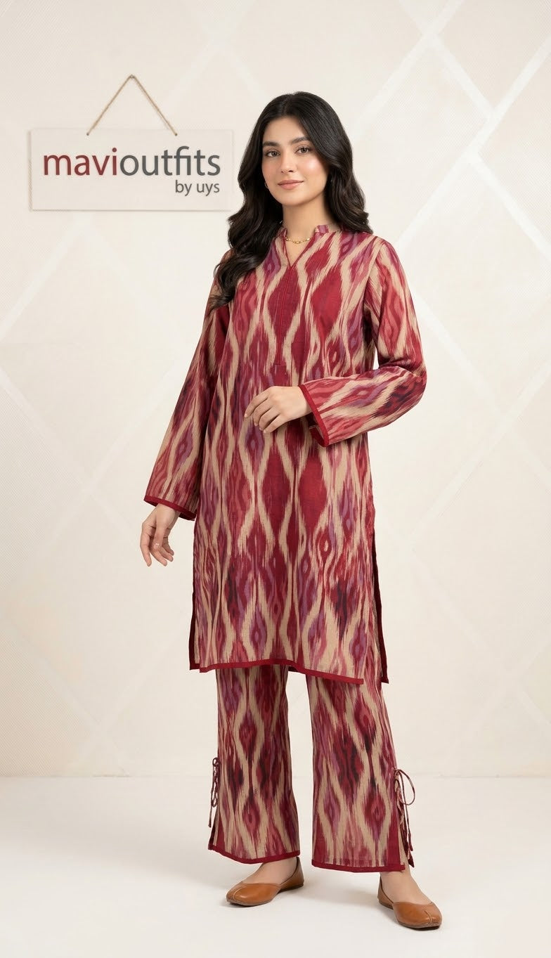 Mavi Premium Viscose Cords Co-Ord Set with Tie-Detail Trousers