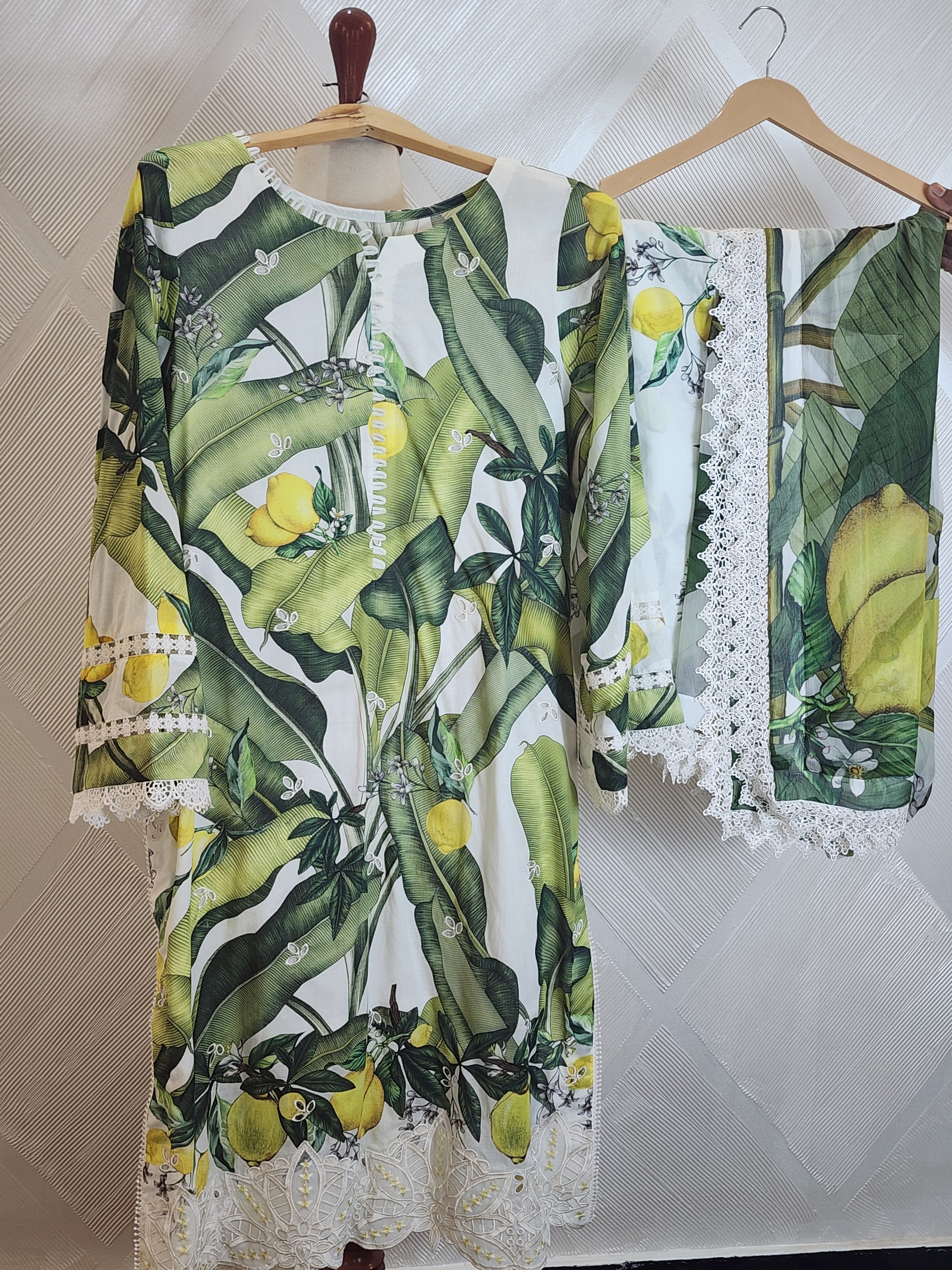 Maria B Mprints Ready-to-Wear 3pc – Lemon | Large | 101% Original