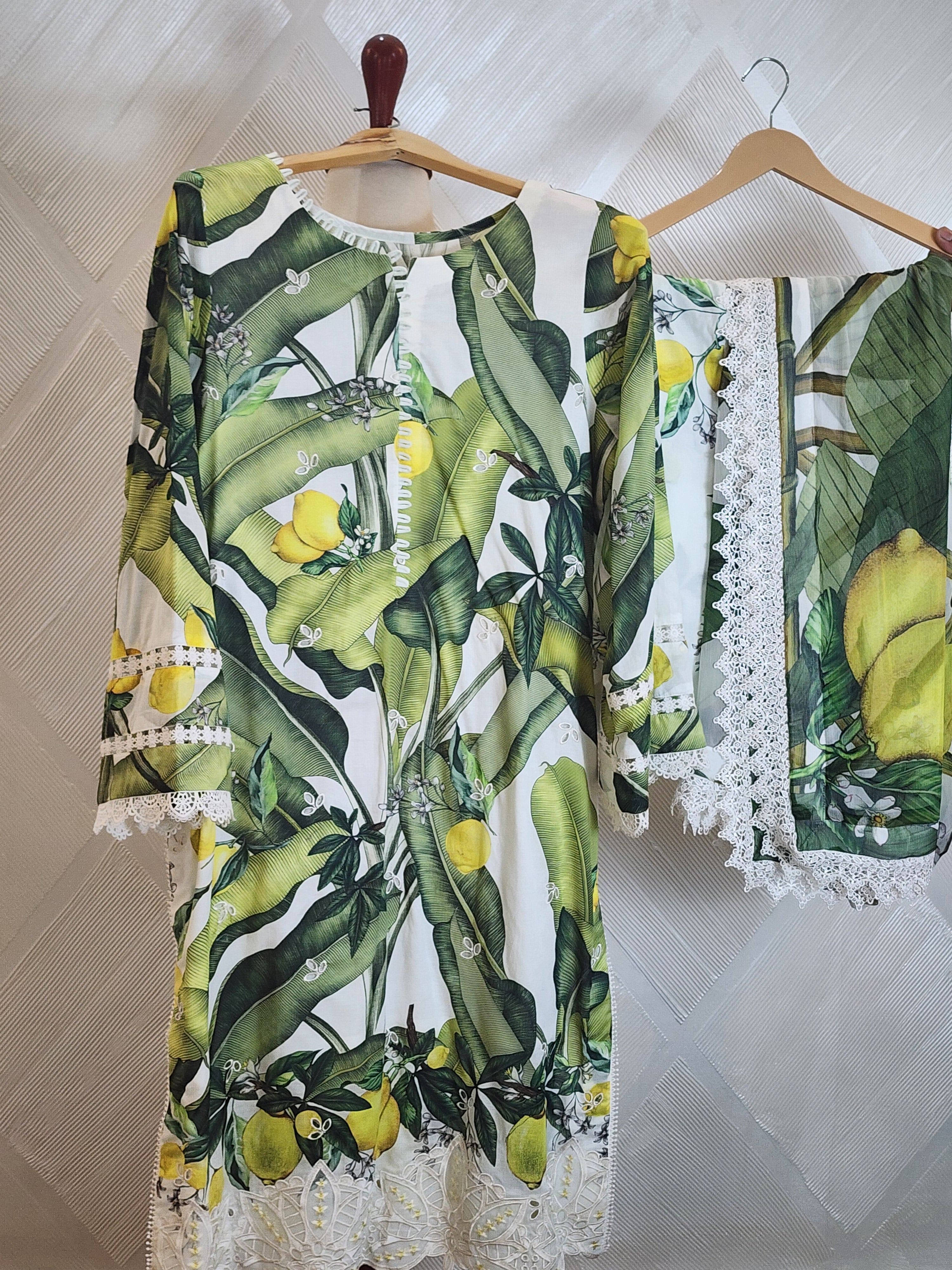 Maria B Mprints Ready-to-Wear 3pc – Lemon | Large | 101% Original