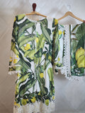 Maria B Mprints Ready-to-Wear 3pc – Lemon | Large | 101% Original