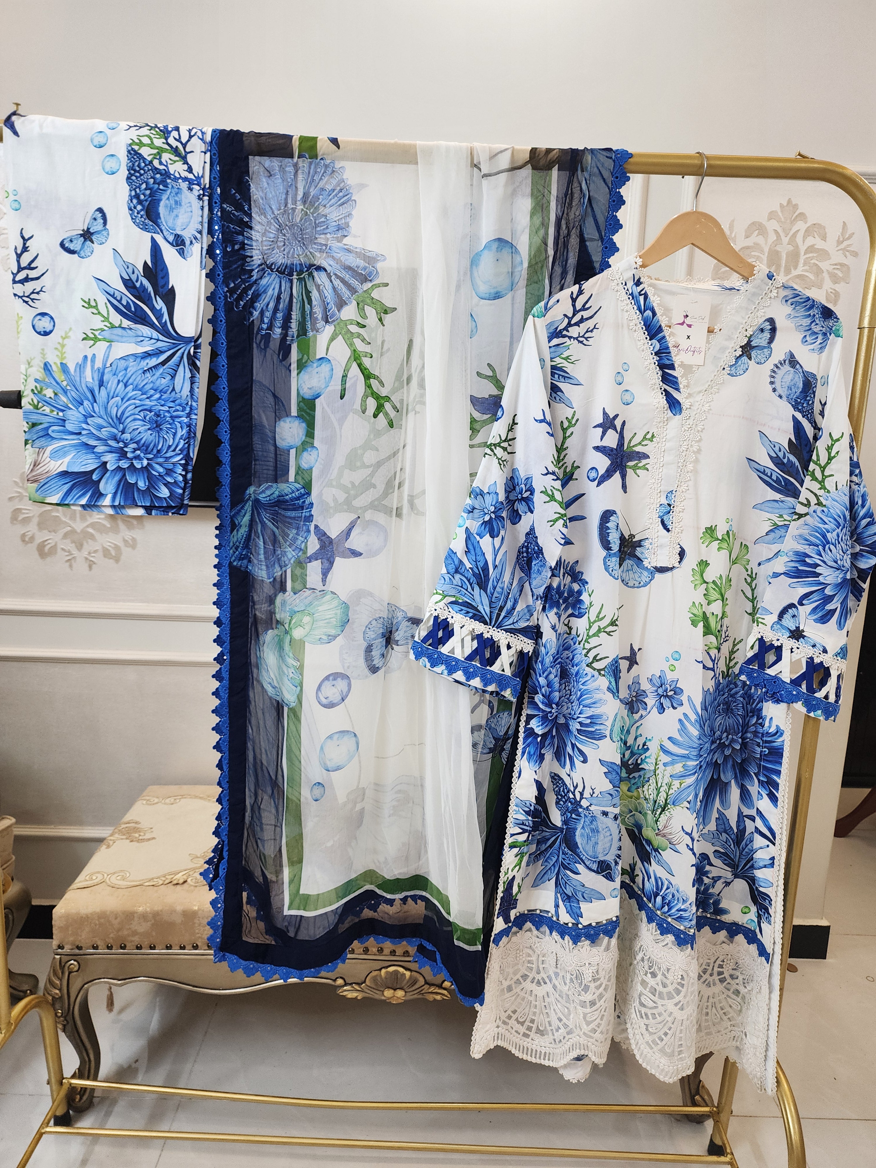 Maria.B Mprint Ready-to-Wear Suit RTW| Large | Premium Stitched Lawn