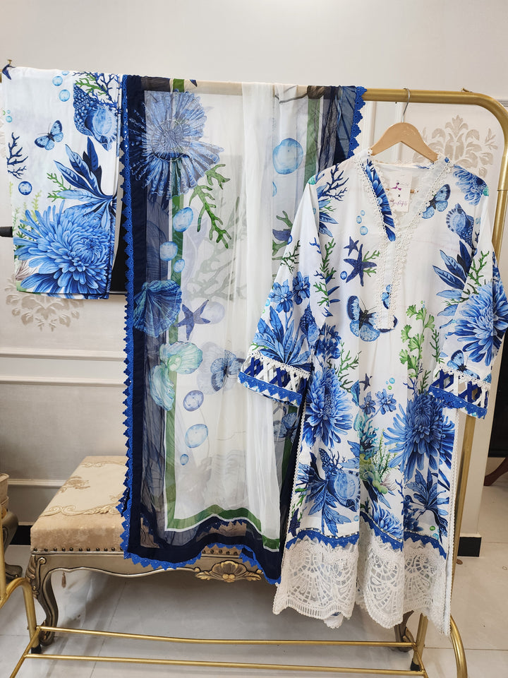 Maria.B Mprint Ready-to-Wear Suit RTW| Large | Premium Stitched Lawn