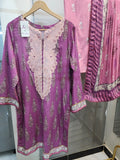 Mavi's pret 3pc Mushq printed with chiffon dupatta
