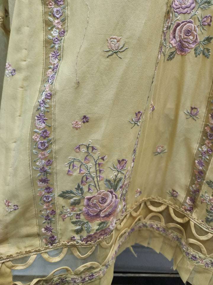 Maria.B Mluxe 3PC Stitched Suit – Intricate Laser Cut Embroidered Lawn | Mavi's Pret | 101% Original