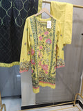 Zaha Luxury Lawn 3PC Stitched Suit – Thread Work Embroidered | Mavi's Pret | 101% Original