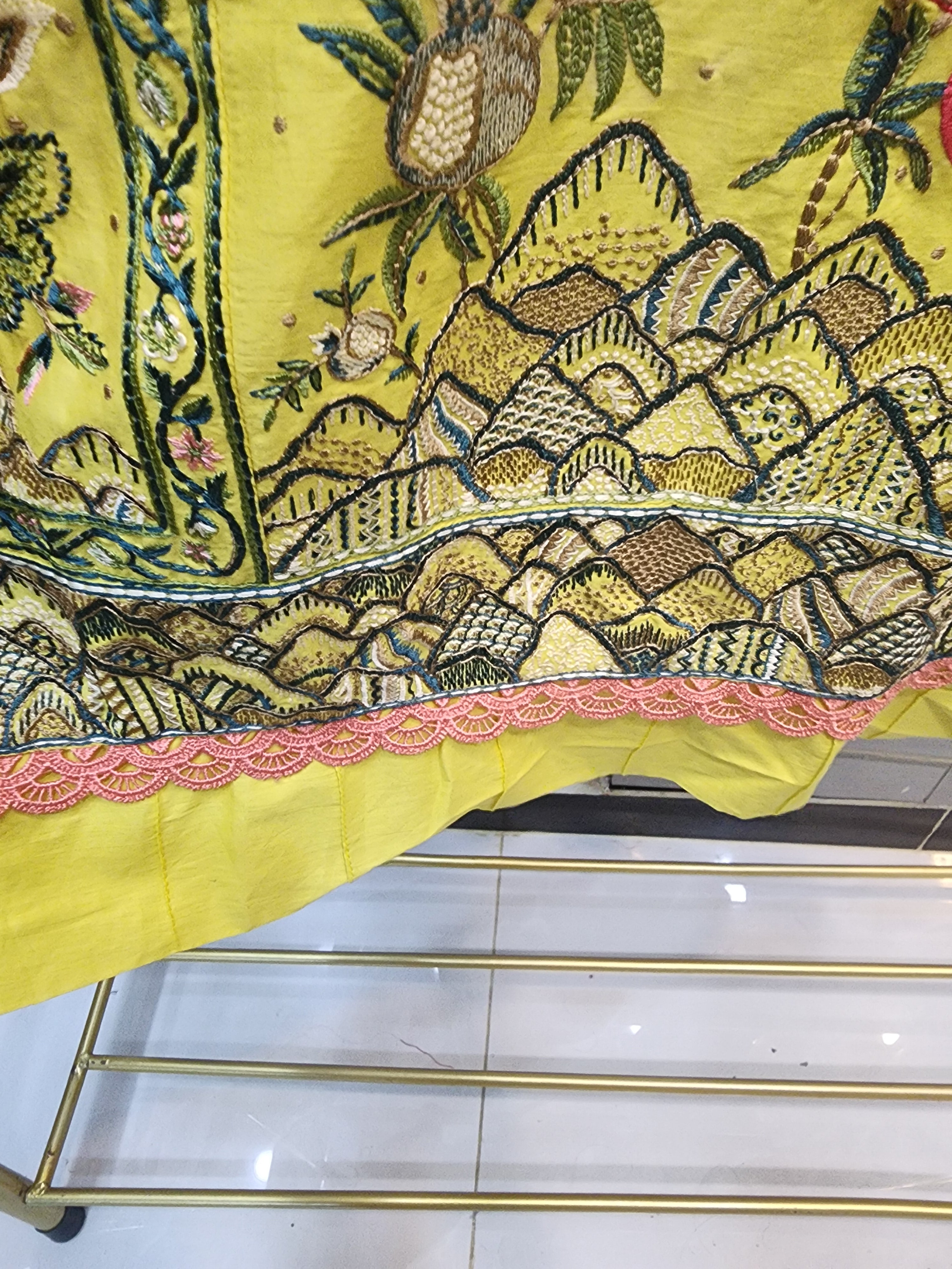 Zaha Luxury Lawn 3PC Stitched Suit – Thread Work Embroidered | Mavi's Pret | 101% Original