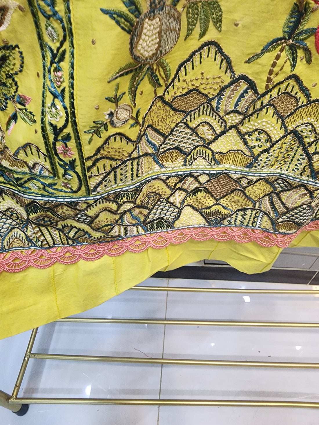 Zaha Luxury Lawn 3PC Stitched Suit – Thread Work Embroidered | Mavi's Pret | 101% Original