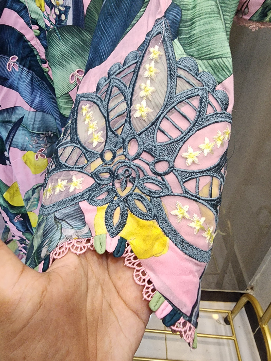 Maria.B M.Prints Luxury Lawn 3PC Stitched Suit – Chikankari Embroidered | Mavi's Pret | 101% Original