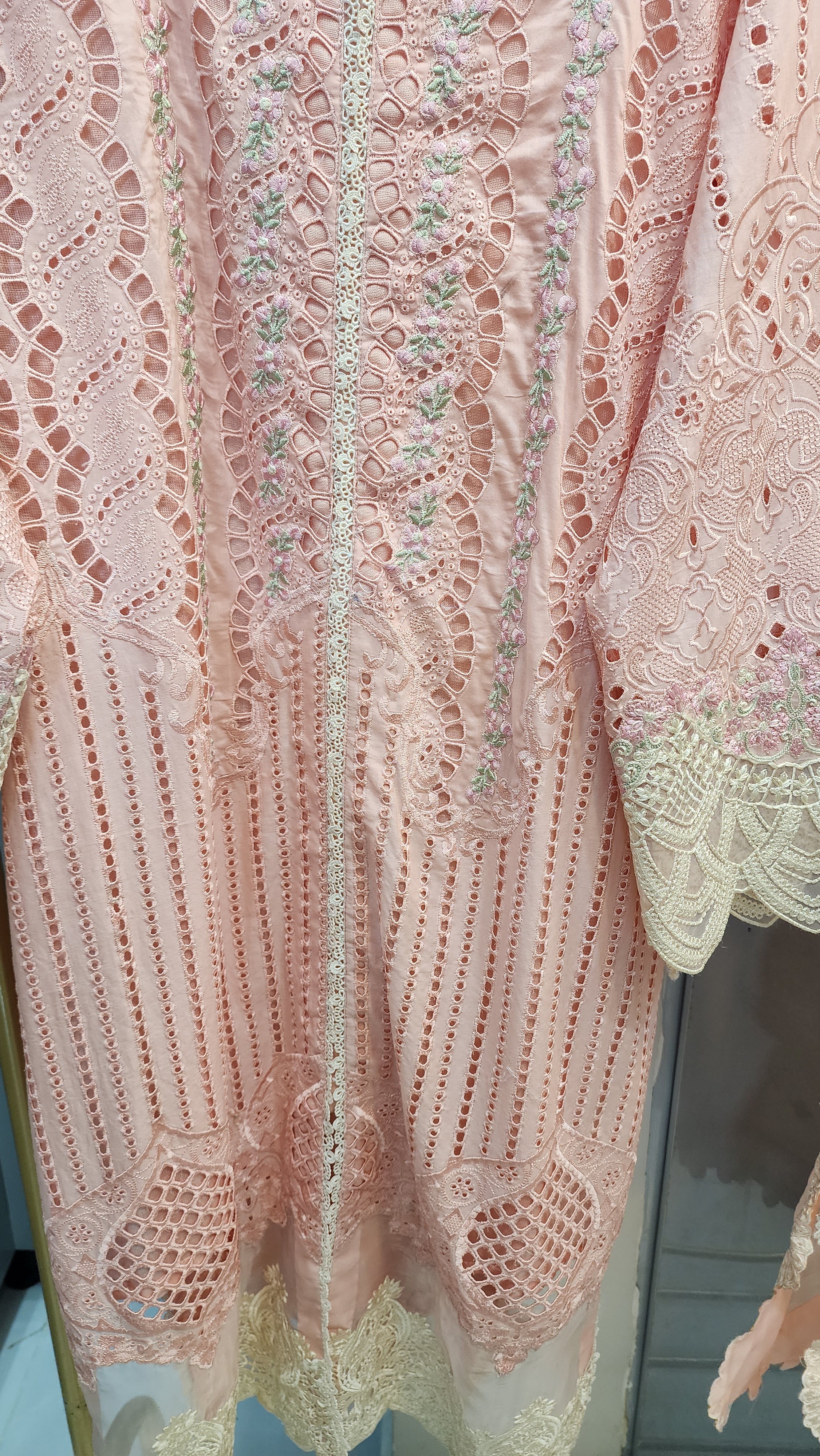 Mavi Pret Luxury Embroidered Lawn 3PC Peach | Stitched Ready to Wear