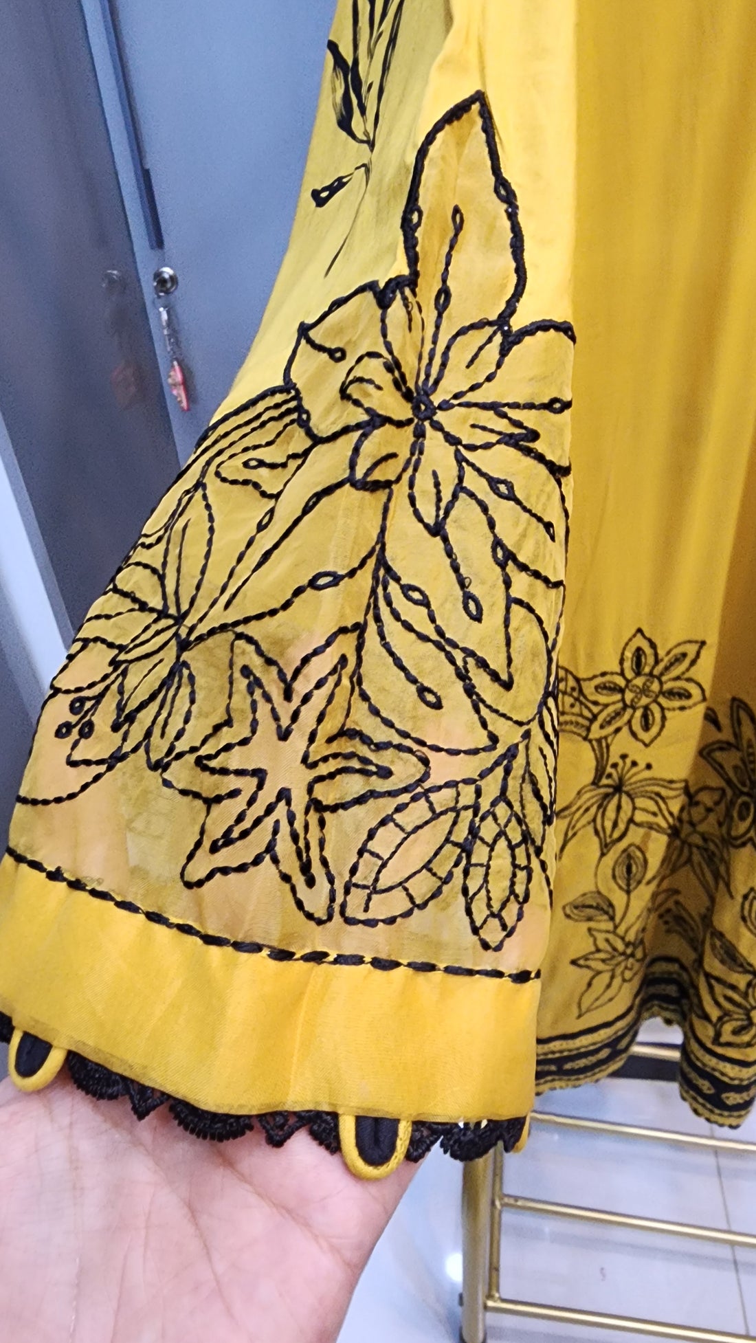 Mavi Pret  Luxury Embroidered Lawn 3PC Mustard | Stitched Ready to Wear