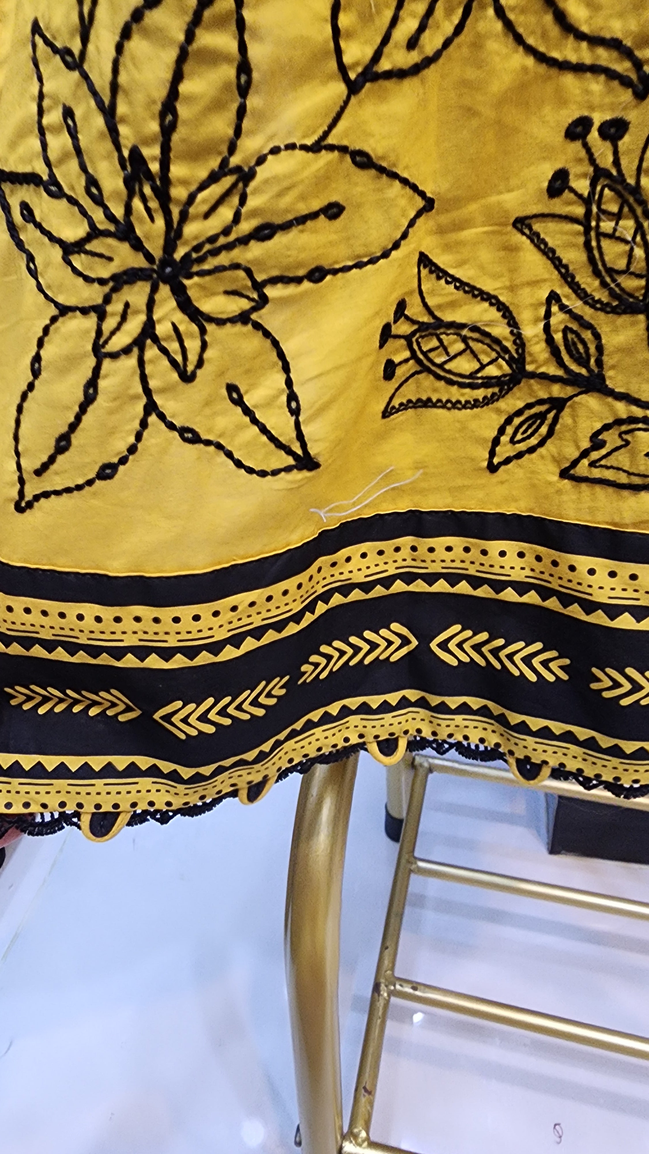 Mavi Pret  Luxury Embroidered Lawn 3PC Mustard | Stitched Ready to Wear