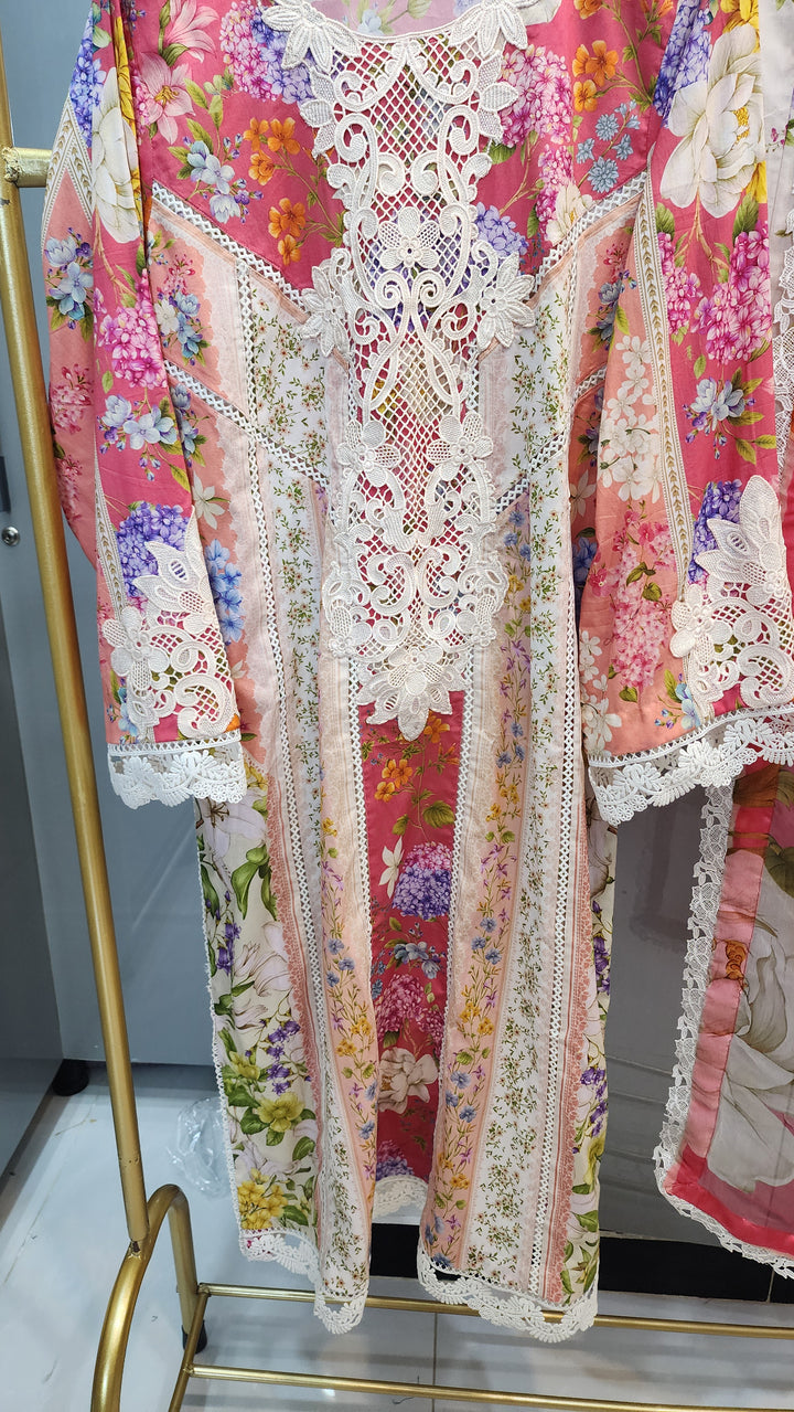 Mavi Pret Mprint Luxury Embroidered Lawn 3PC | Stitched Ready to Wear
