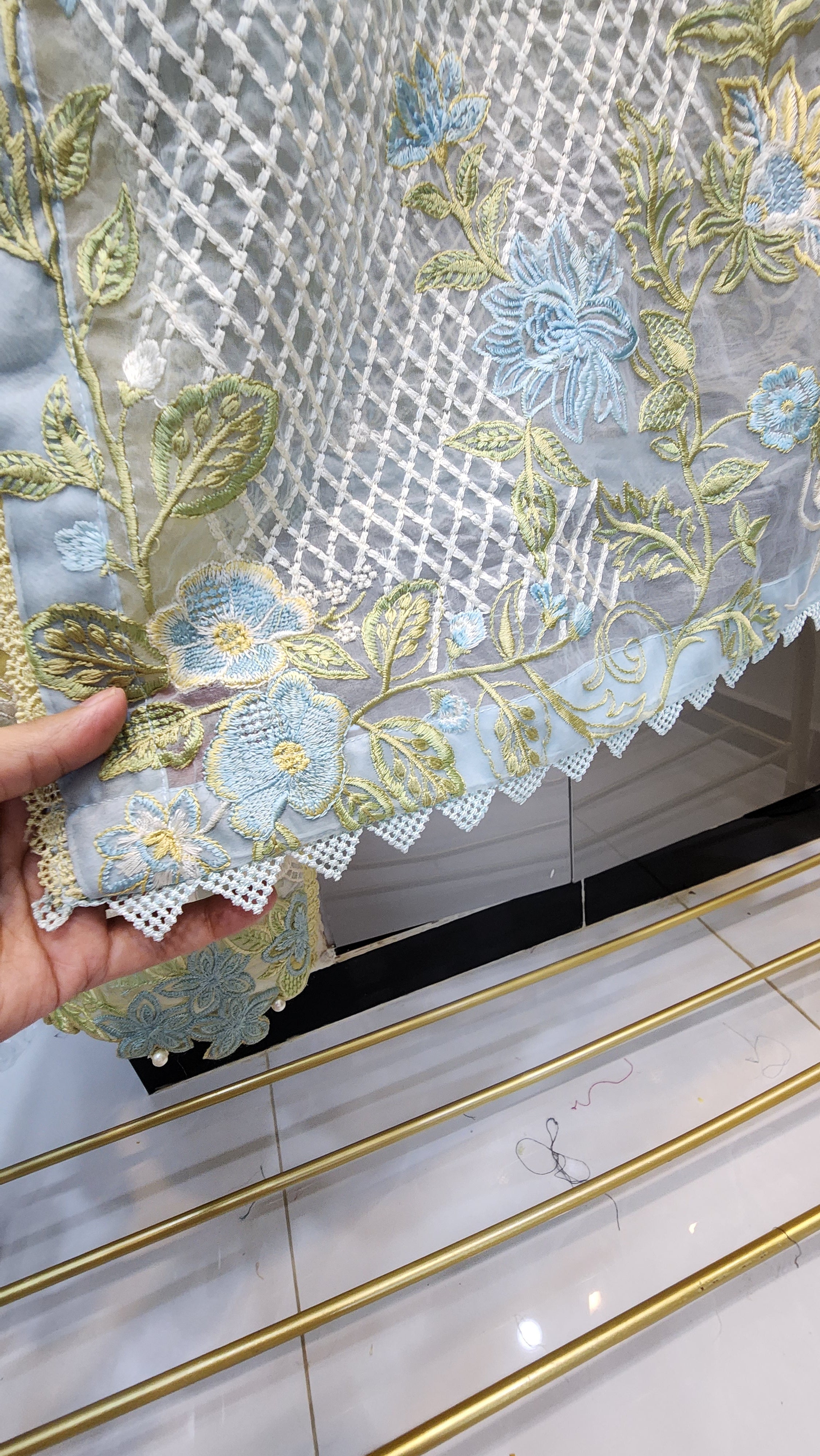 Mavi Pret Luxury Embroidered Lawn Lemon 3PC | Stitched Ready to Wear