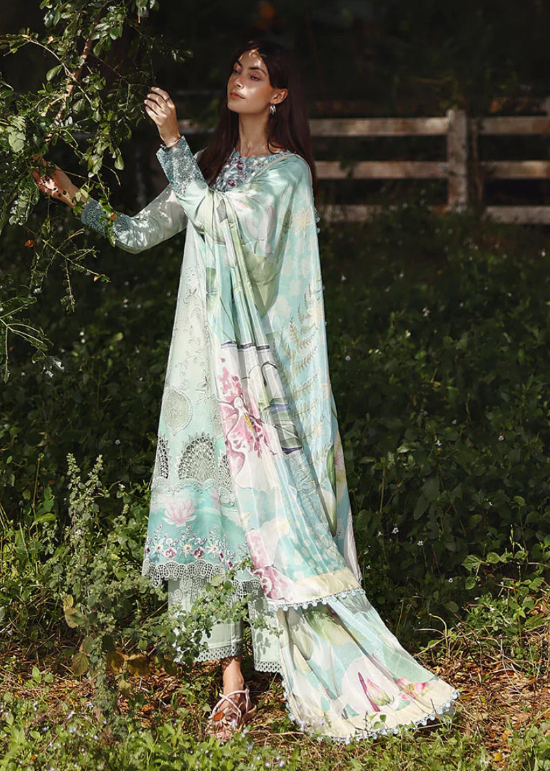 Mushq Solace Ombre Chikankari Lawn Unstitched 3Pc Suit - Tranquil Muse
