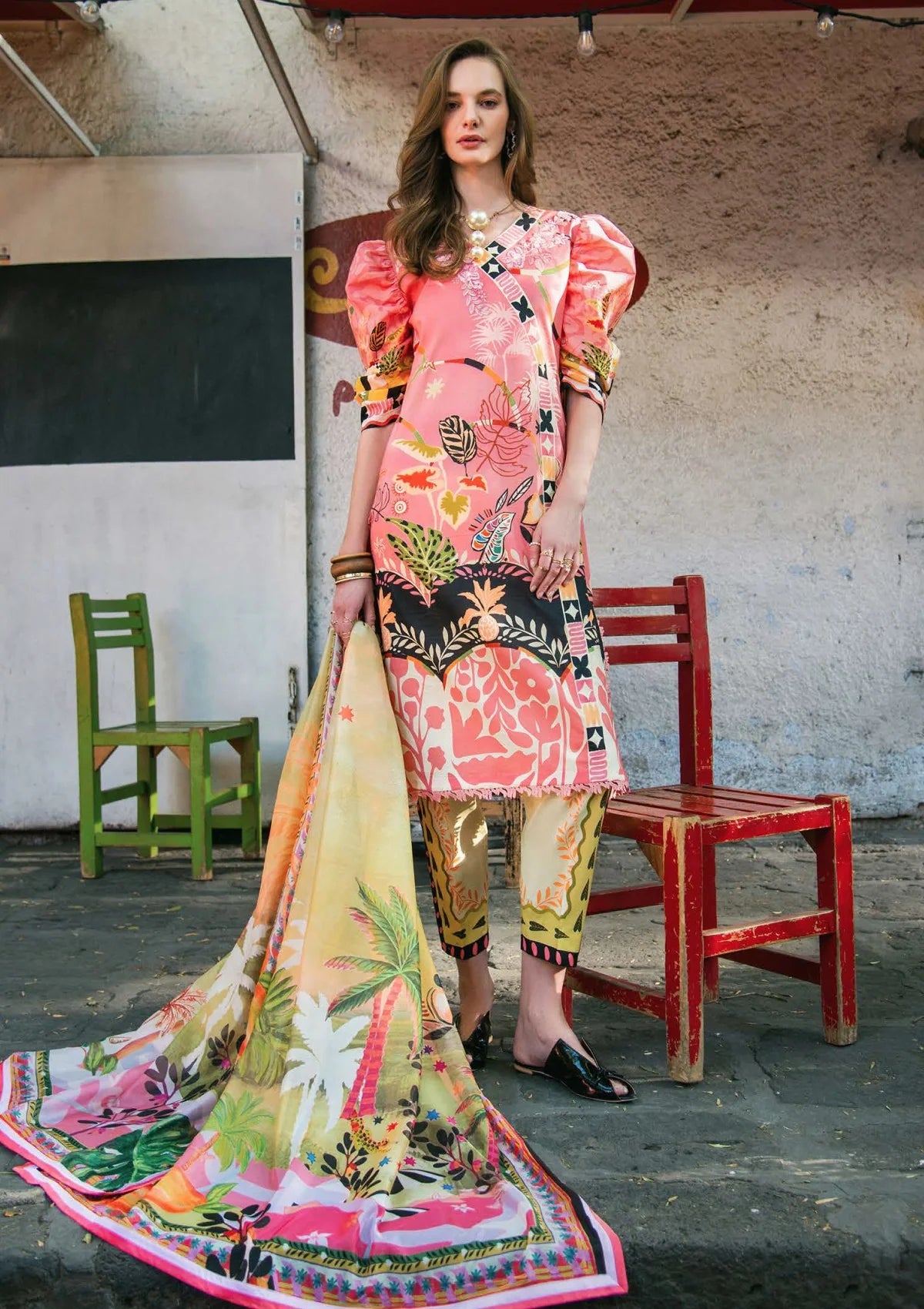 Lawn - Mushq - Hemline La Dolce Prints Vol-2 - HUN25#19B - Spring Avenue