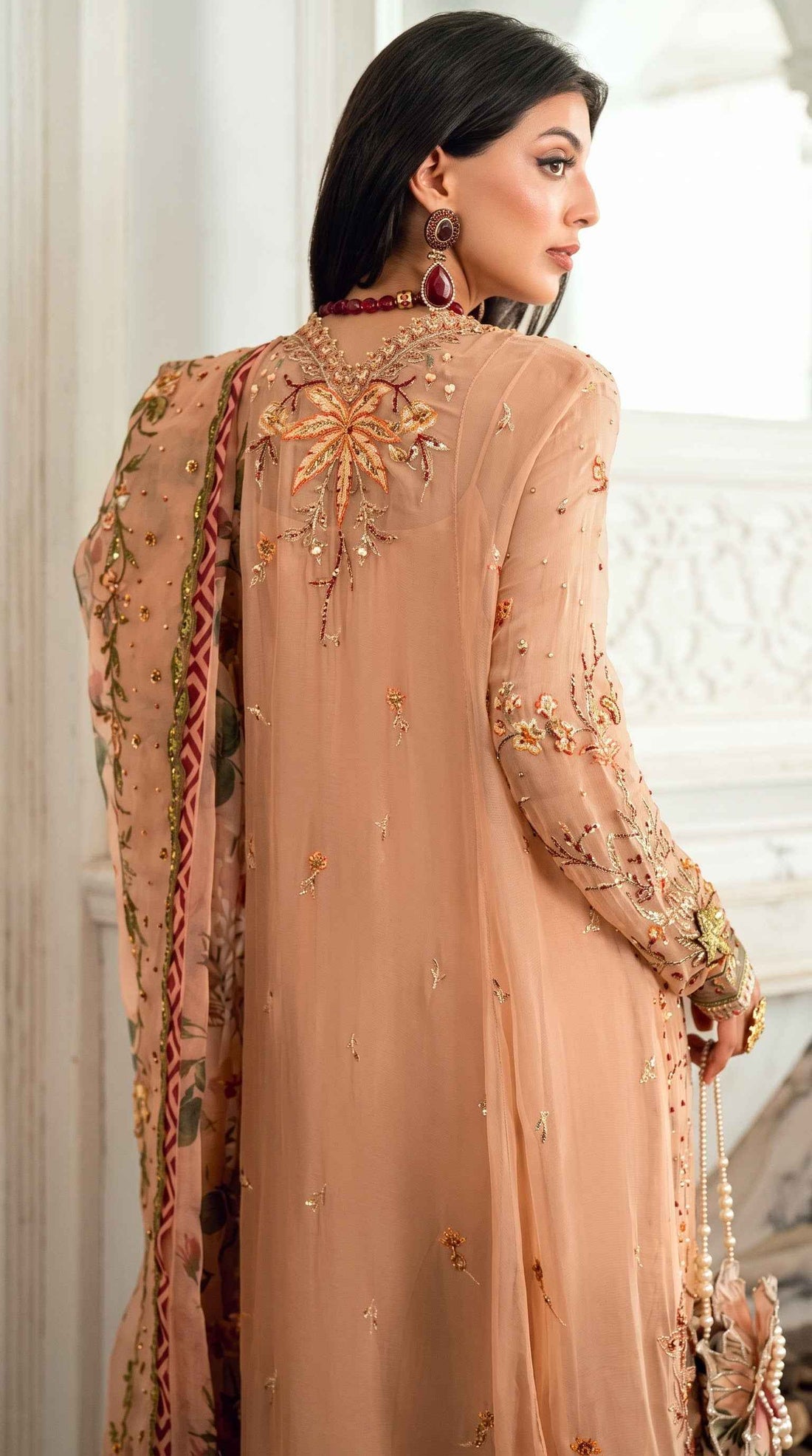 Mushq Sham Shandaar Embroidered Chiffon Unstitched 4Pc Suit – Tarannum | 101% Original