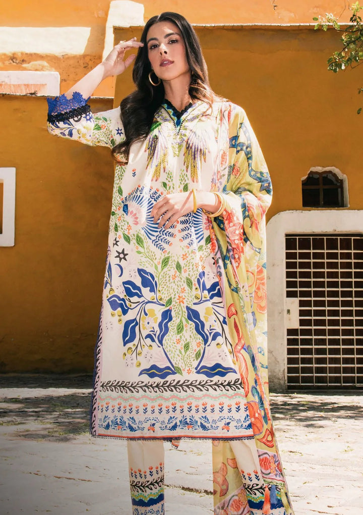 Lawn - Mushq - Hemline La Dolce Prints Vol-2 - HUN25#17B - Magnolias