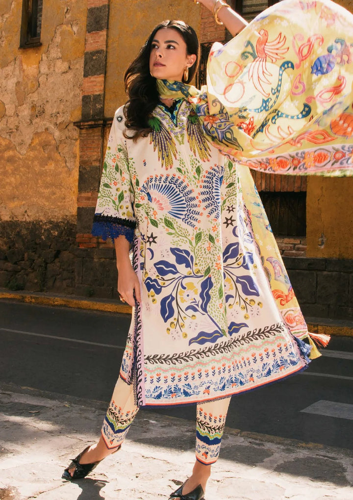 Lawn - Mushq - Hemline La Dolce Prints Vol-2 - HUN25#17B - Magnolias