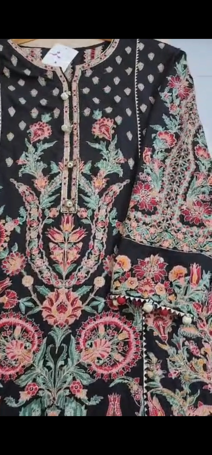 Mavi's Pret Hussain Rehar Ready to Wear 3PC – Luxury Embroidered | 101% Original