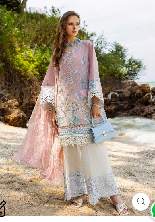 Mushq Esmel BFresh 2PC Unstitched Suit | Tea Pink