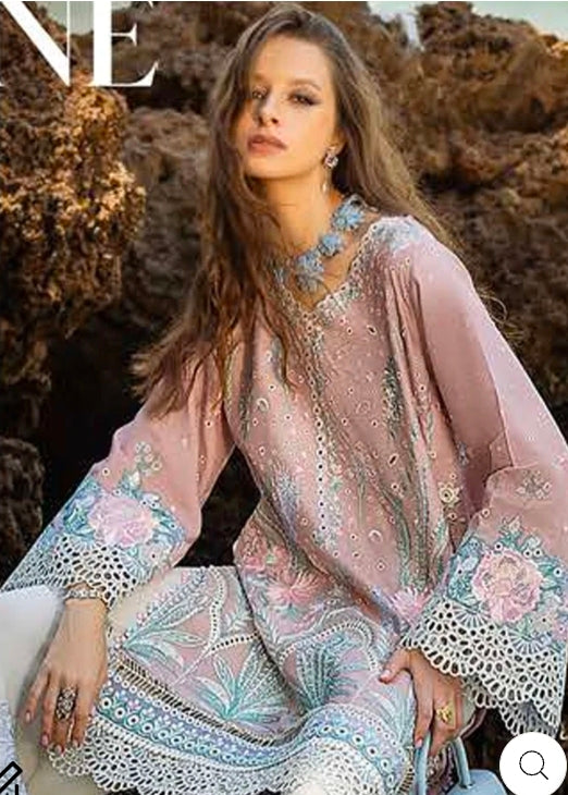 Mushq Esmel BFresh 2PC Unstitched Suit | Tea Pink