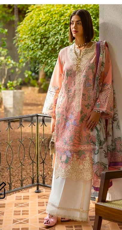 Esmel Mon Tresor Luxe Lawn Unstitched Embroidered 2PC Suit ESL25-03 | 101% Original
