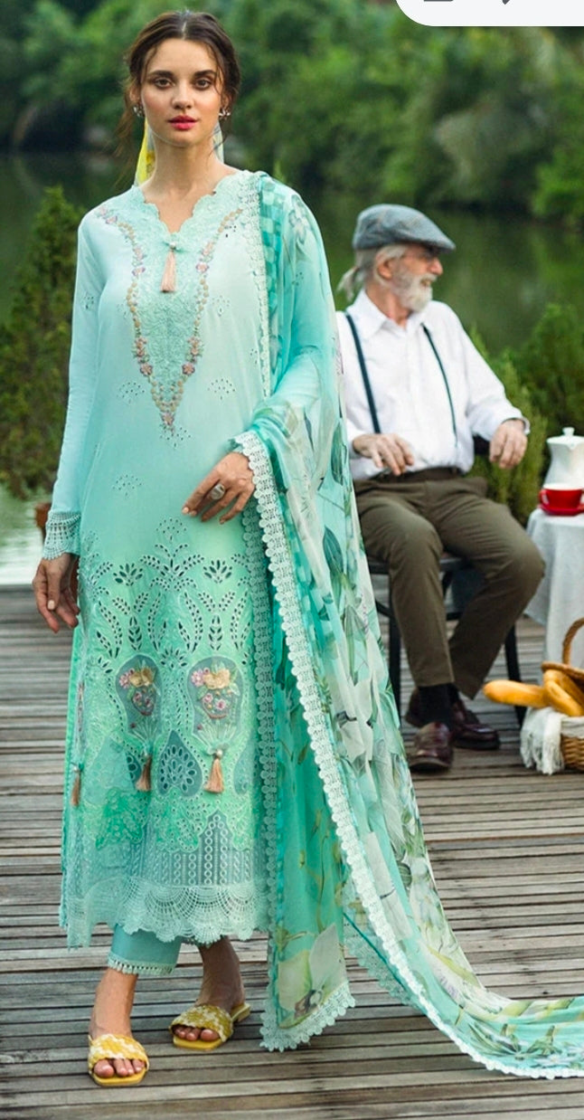 Mushq Lawn | Solace Ombre Chikankari | MC25#06 Famiglia | 3Pc | 101% Original