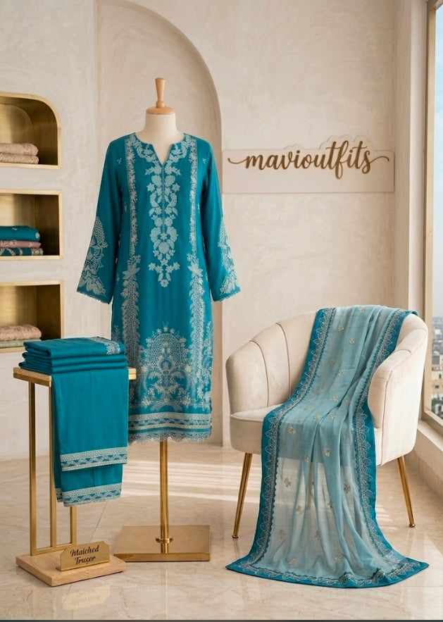 Lawn - AJR - EVARA Luxury Couture - AJR-E-08 - Maela