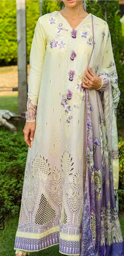 Mushq Solace Ombre Chikankari 3PC – Gioia | 101% Original