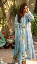 BinIlyas D17-B | 3 PC Lawn – Full Chikankari | 101% Original