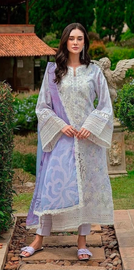 Mushq Luxury Lawn SR01 Lilac 3PC BFresh | 101% Original