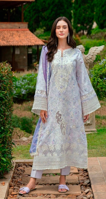 Mushq Luxury Lawn SR01 Lilac 3PC BFresh | 101% Original