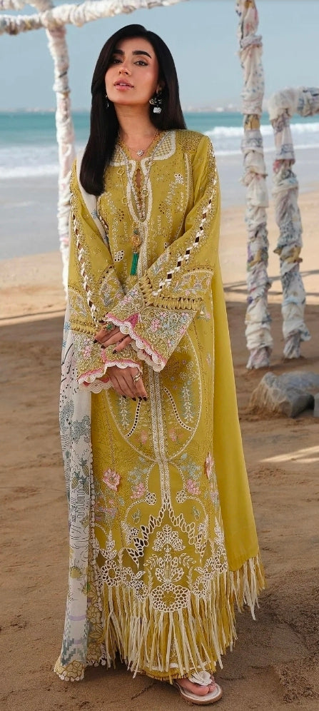 Qalamkar Sahil Luxury Lawn SA-07 Hira 3PC BFresh | 101% Original