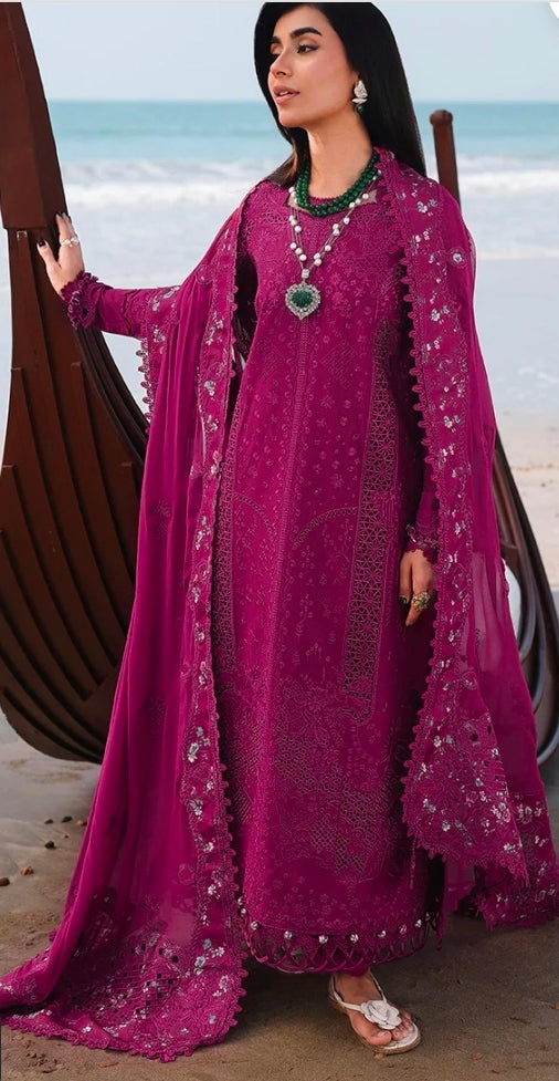 Qalamkar Sahil Luxury Lawn SA01 Zara 3PC BFresh | 101% Original