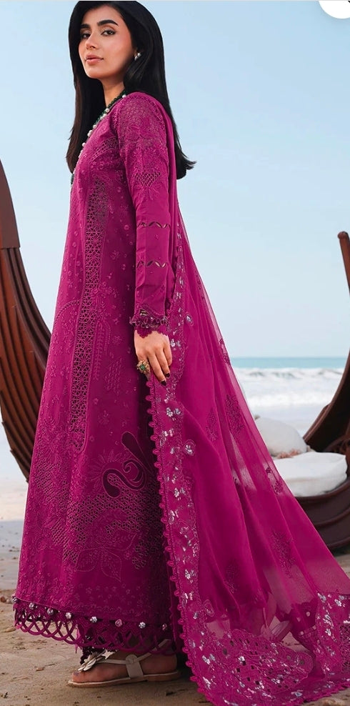 Qalamkar Sahil Luxury Lawn SA01 Zara 3PC BFresh | 101% Original