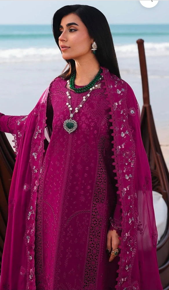 Qalamkar Sahil Luxury Lawn SA01 Zara 3PC BFresh | 101% Original