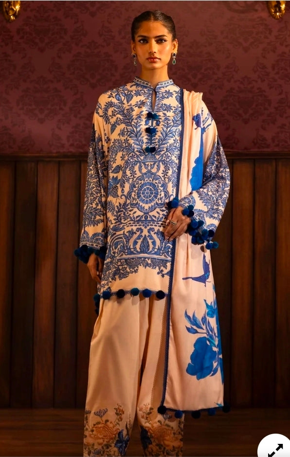 Sana Safinaz linen M243-019B-3DB 3 PC BFresh | 101% Original
