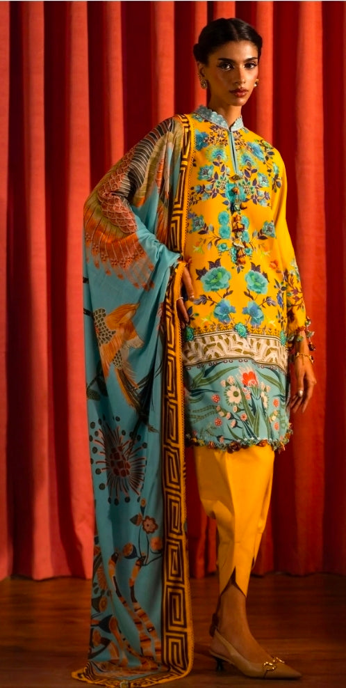 Sana Safinaz Linen M243-022B-3DB3PC BFresh | 101% Original