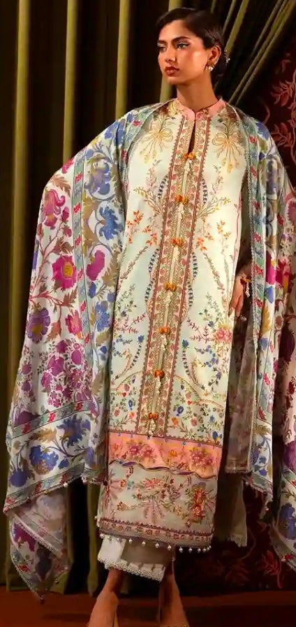 Sana Safinaz Linen Sana Safinaz M243-021B-3DB  3PC BFresh | 101% Original