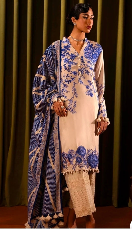 Sana Safinaz Linen M243-018A-3CQ  3PC BFresh | 101% Original