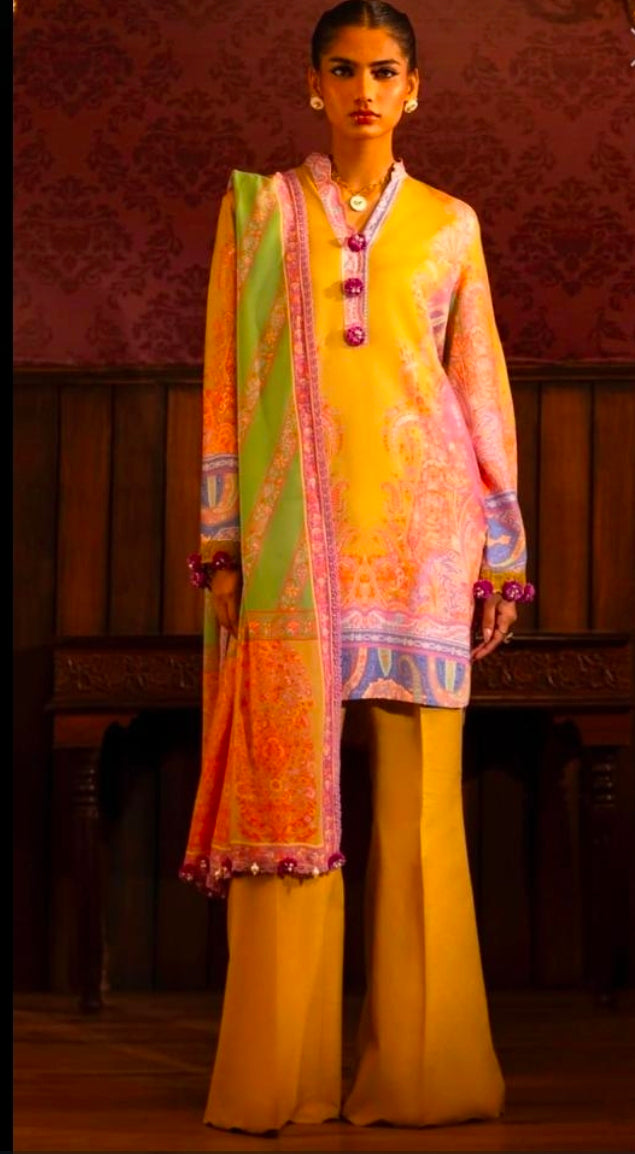 Sana Safinaz Linen 3PC M243-016A-3DB BFresh | 101% Original