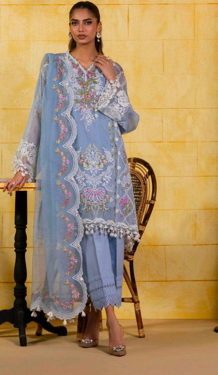 Sana Safinaz Luxury Muzlin Embroidered Lawn BFresh – M251-0091-3CT | 101% Original